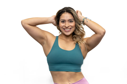 Emerald Longline Sports Bra - Taro Teal