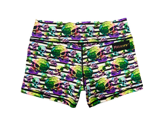 Stitchy Skulls Shorts