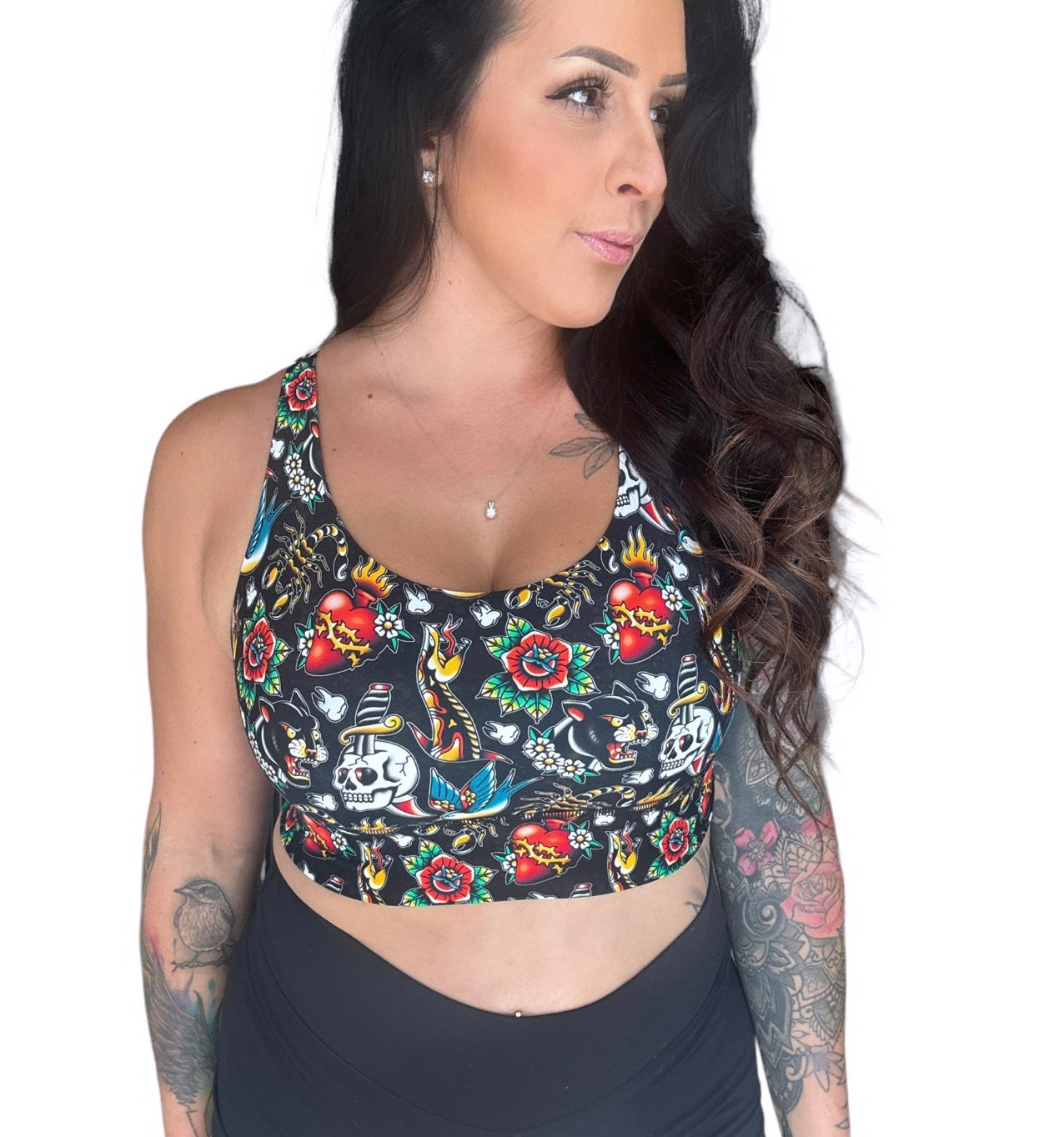 Emerald Longline Sports Bra - Tatted and Torn - READ DESCRIPTION