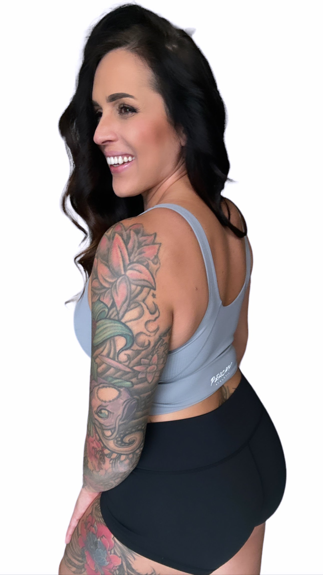 Ribbed Willa Sports Bra Top - Clean Slate