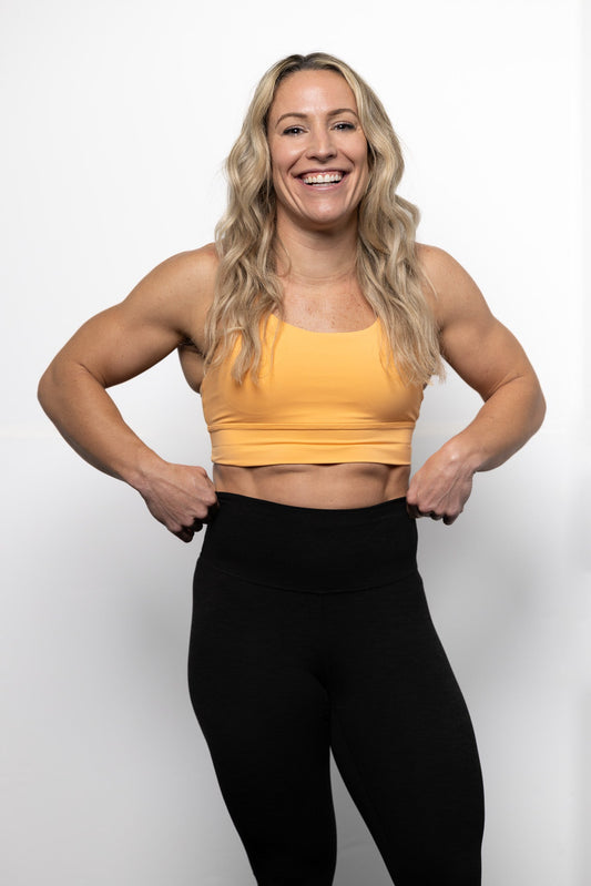 Emerald Longline Sports Bra - Creamsicle