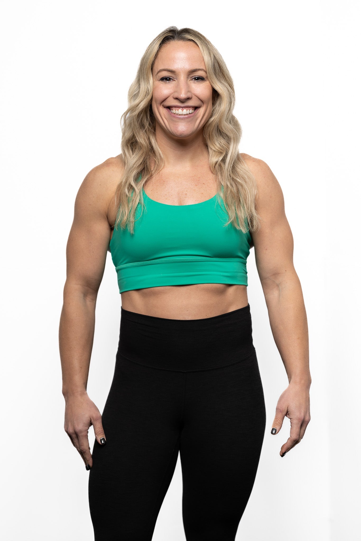 Emerald Longline Sports Bra - Bright Shamrock