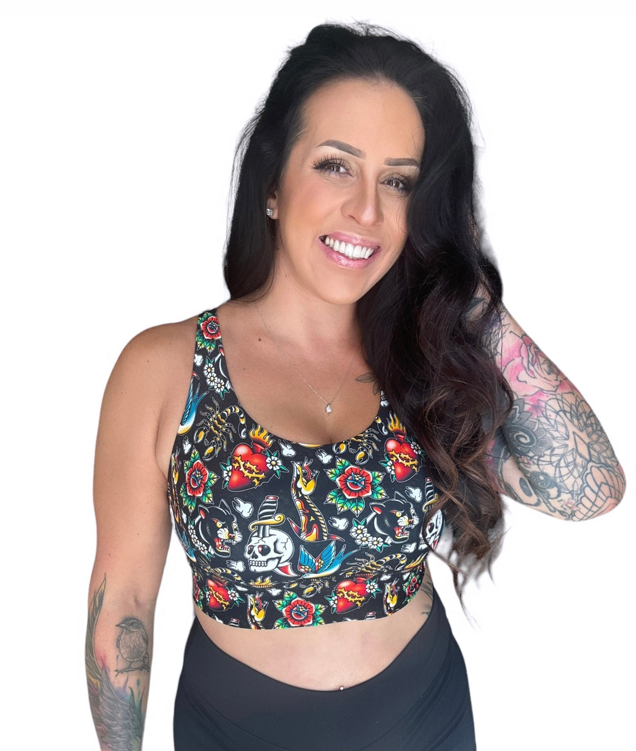 Emerald Longline Sports Bra - Tatted and Torn - READ DESCRIPTION