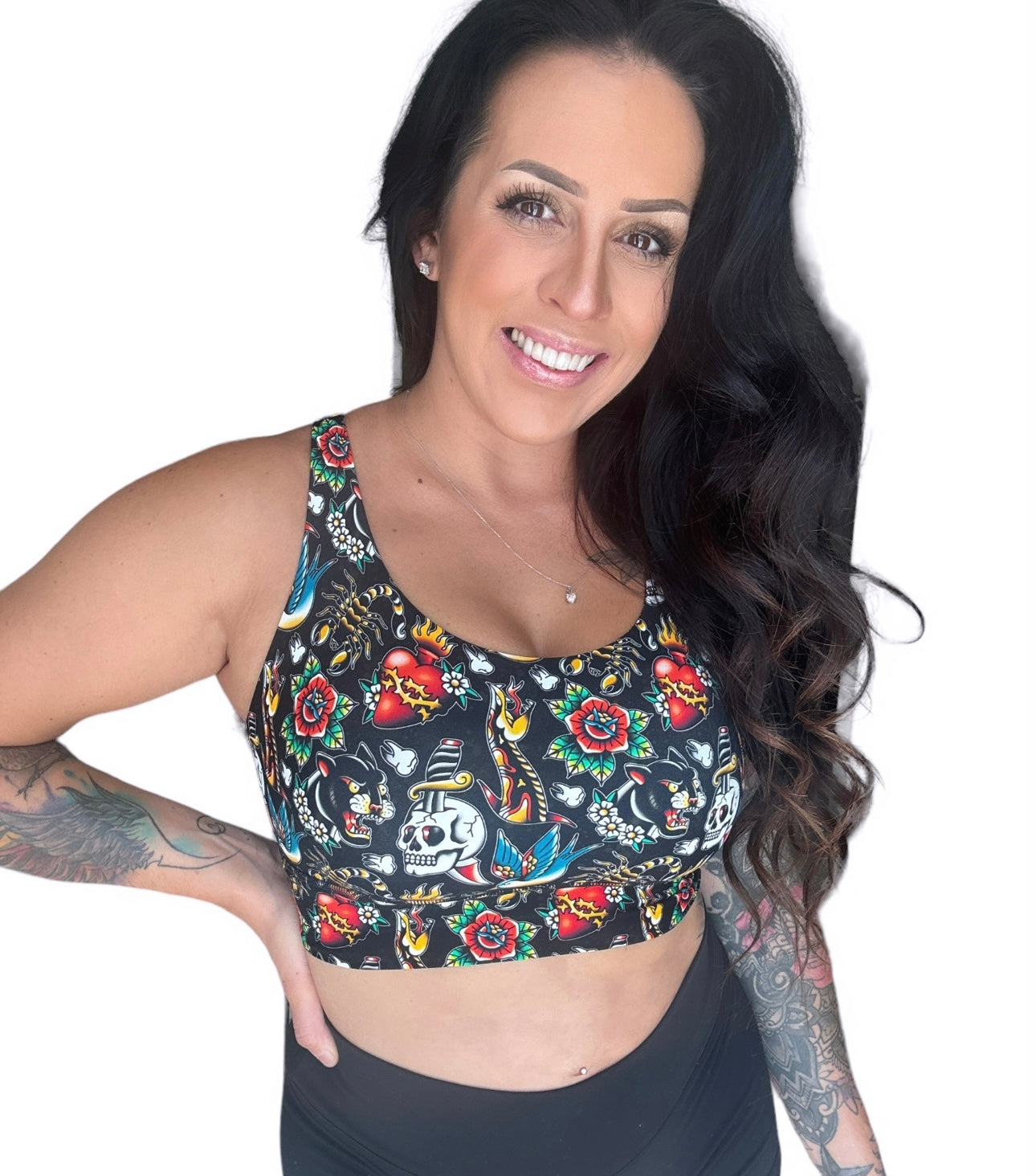 Emerald Longline Sports Bra - Tatted and Torn - READ DESCRIPTION