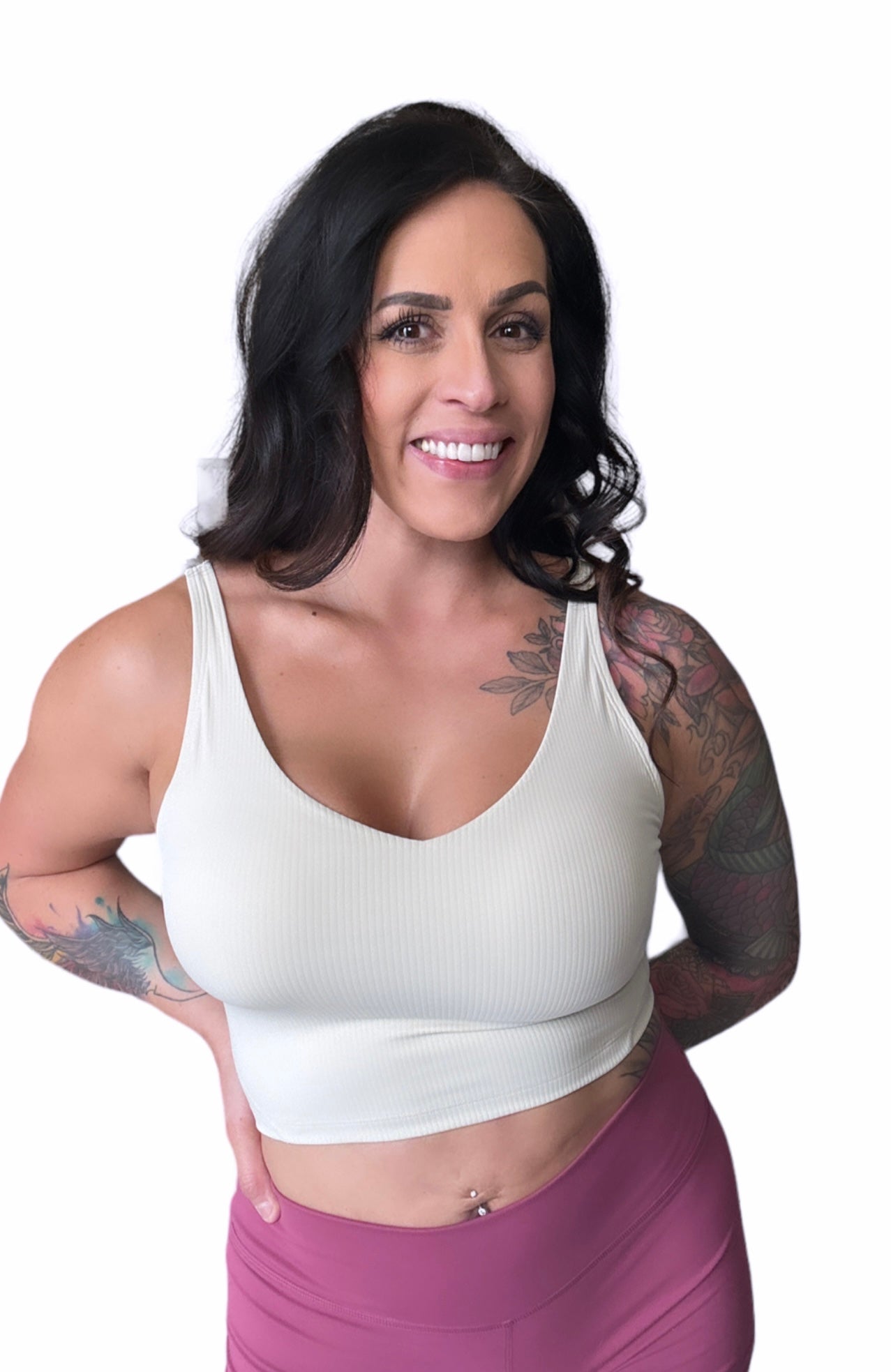 Ribbed Willa Sports Bra Top - Wild Oat