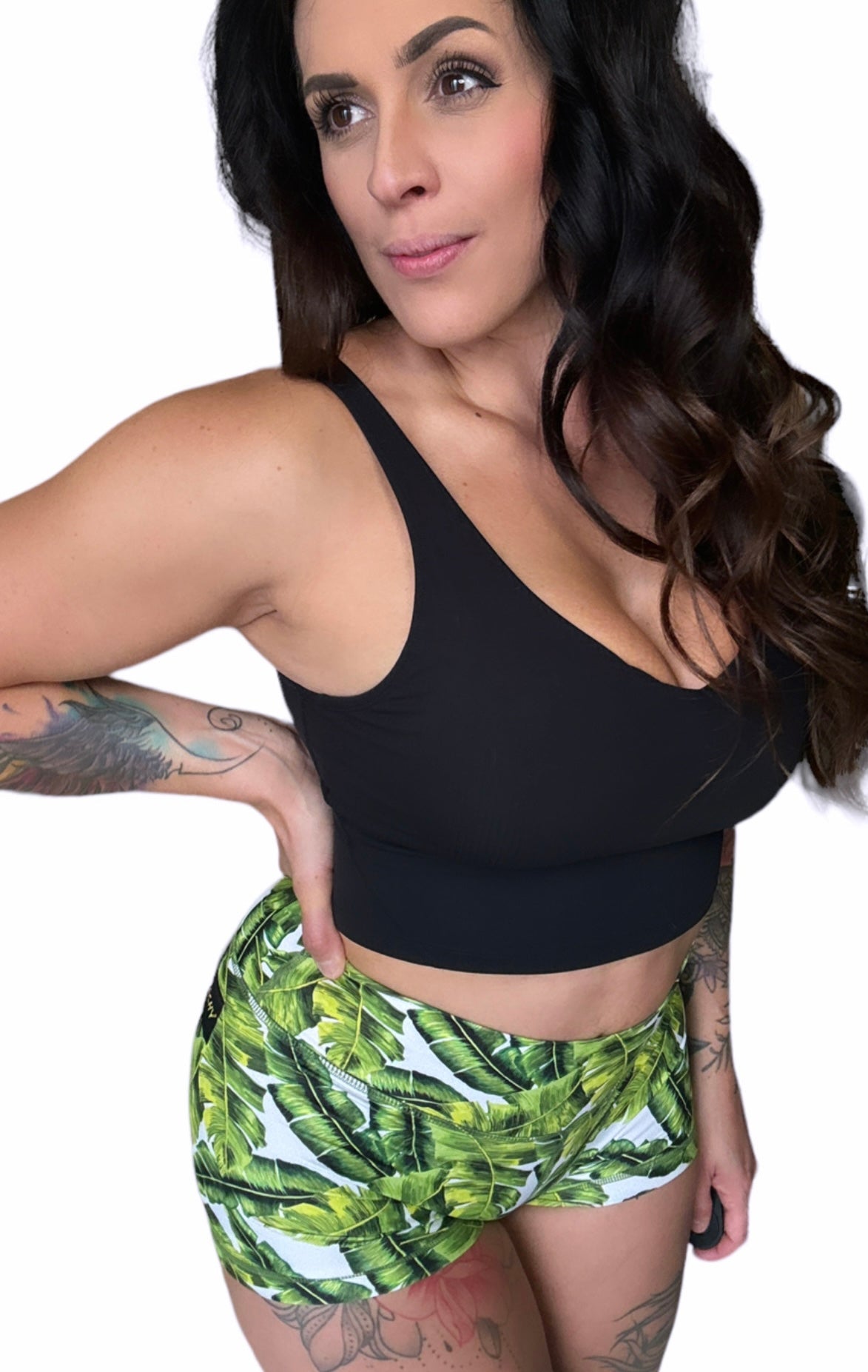 Ribbed Willa Sports Bra Top - Black