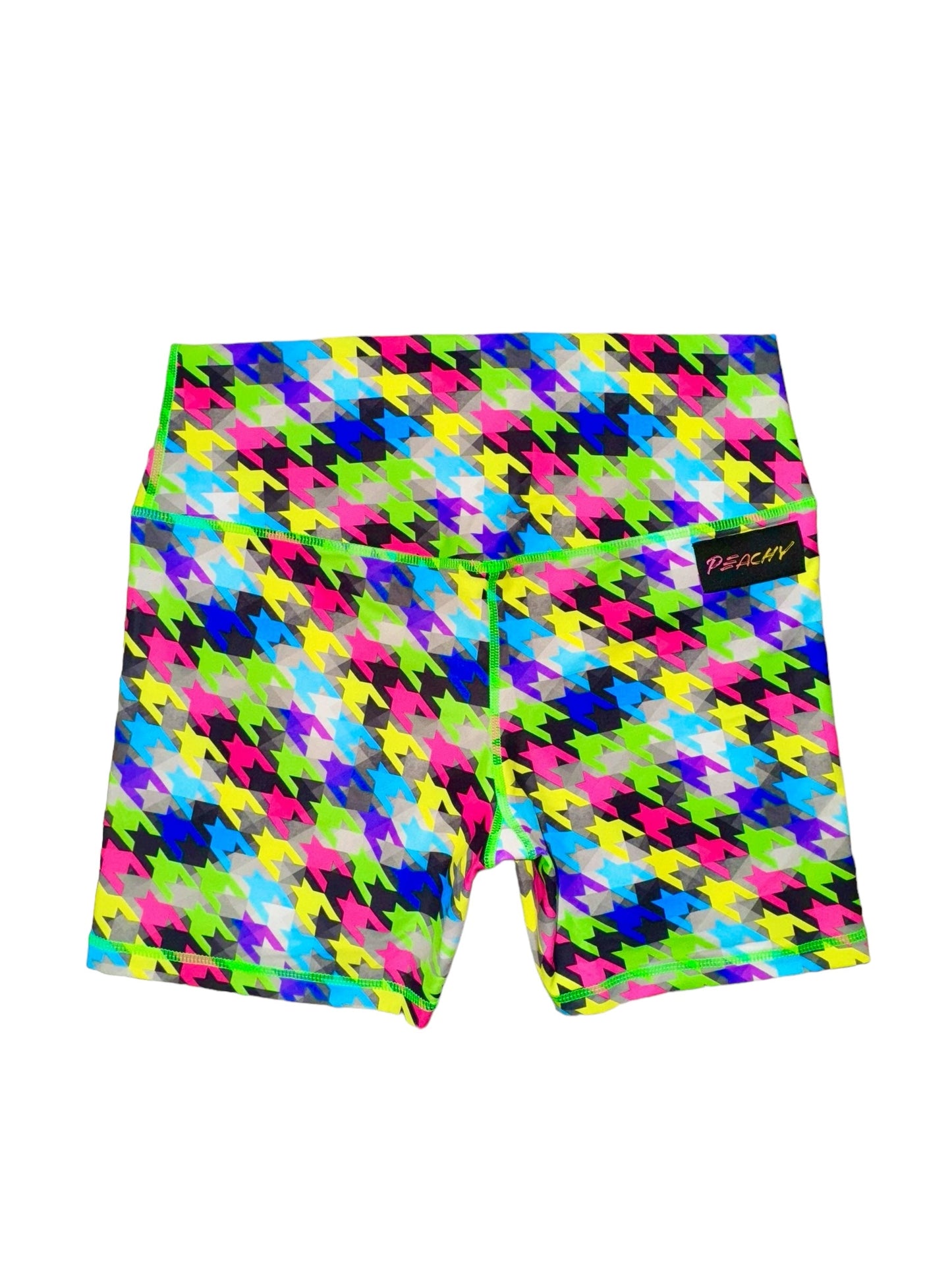 Highlighter Houndstooth Shorts