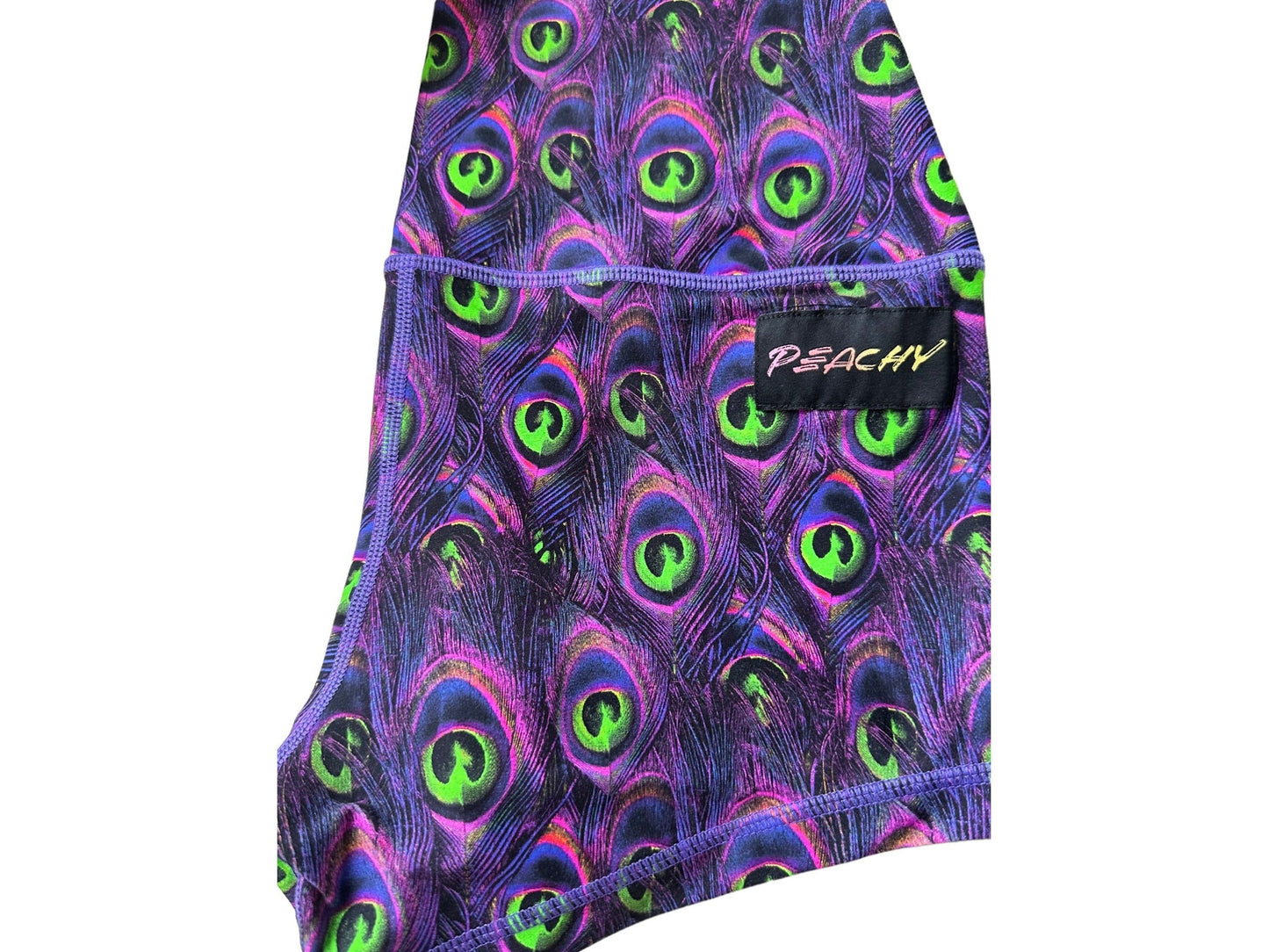 Peacock Rave Shorts - Temptress Fabric