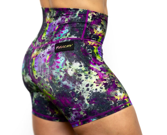 Galactic Goddess Shorts - Temptress Fabric