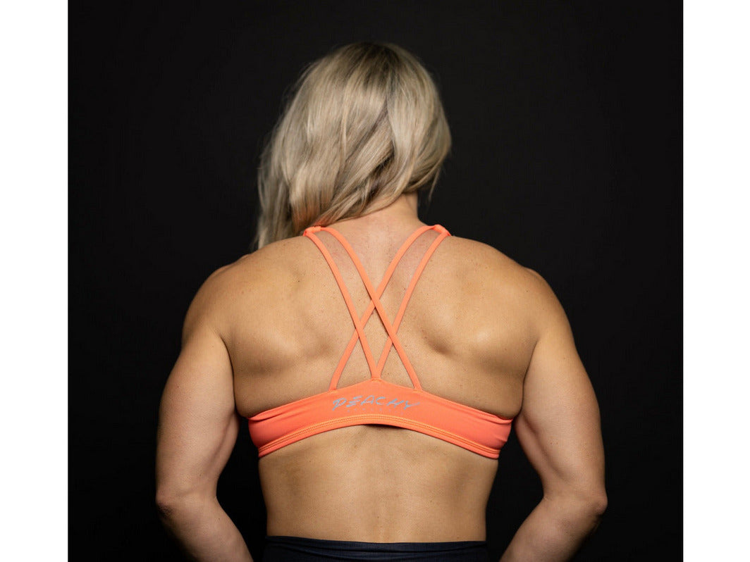 Jade Sports Bra - Neon Orange Coral