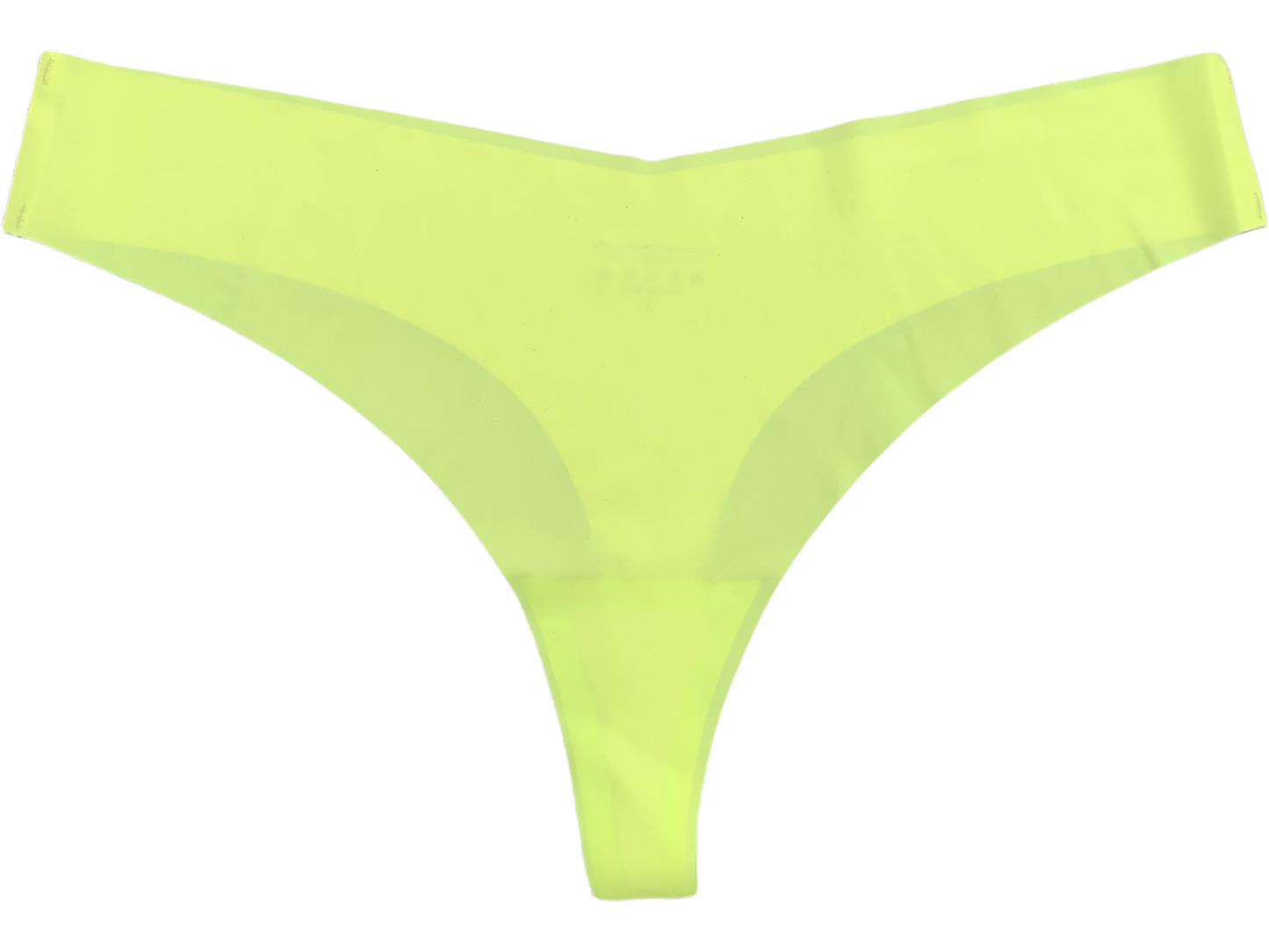 Neon Yellow Seamless Thong.