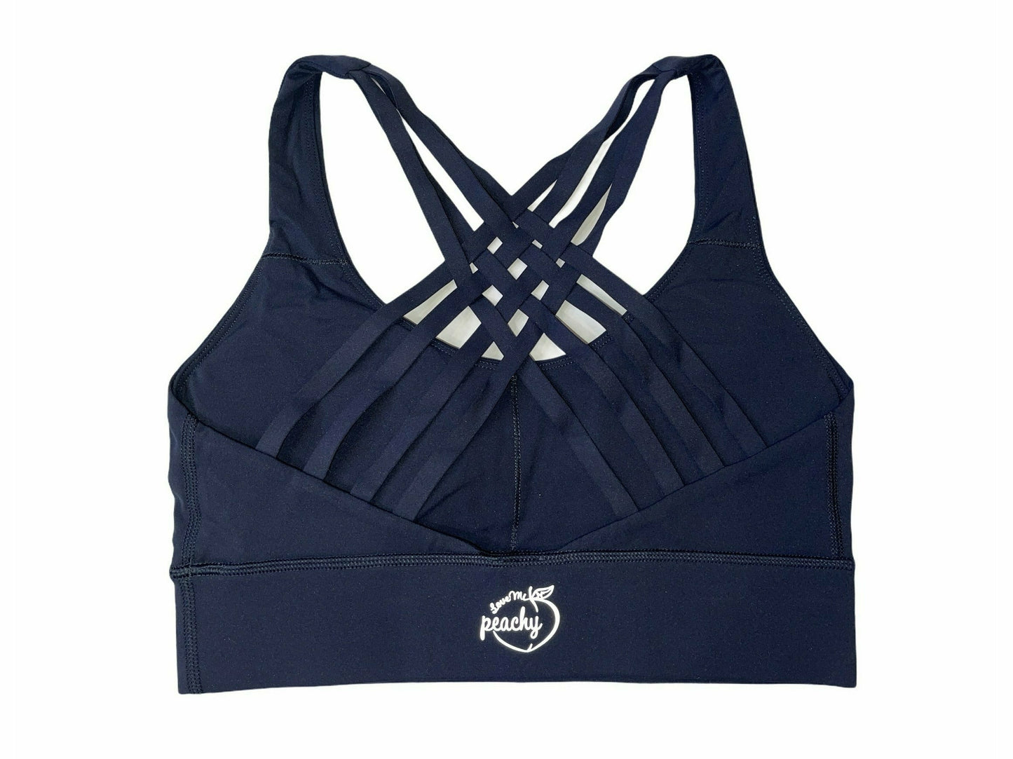 Trap Happy Ultima Sports Bra in Navy Blue.