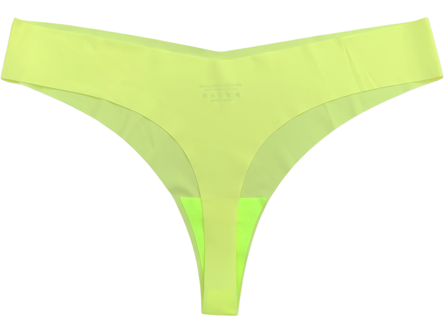 Neon Yellow Seamless Thong.