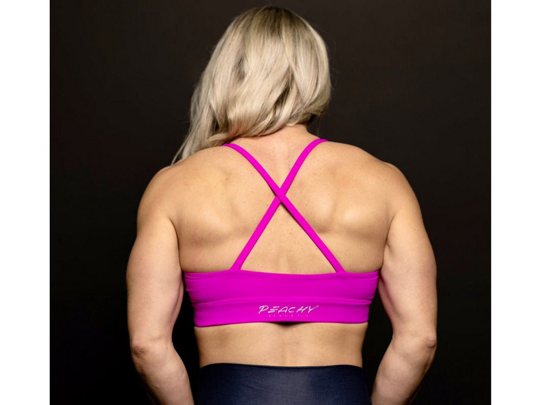 Seventh Heaven Sports Bra - Neon Pink